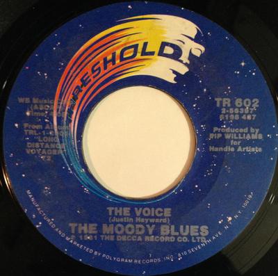 Disque 7 pouces MOODY BLUES The Voice TR602 Threshold 1981 Rock US Occasion