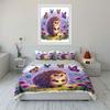 Hedgehog and Butterflies Nature Illustration Exquisite three-piece bedding set gift for kids and adults