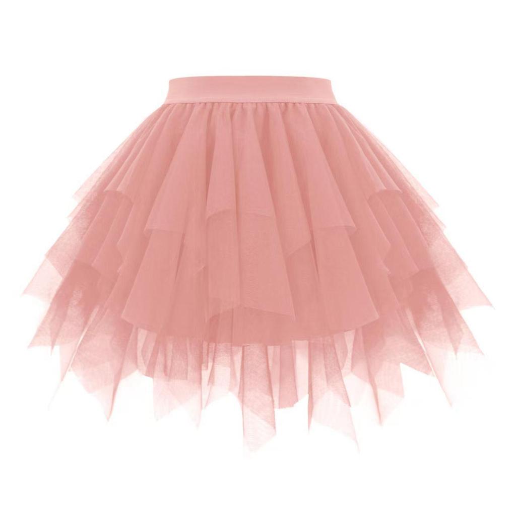Women's Fluffy Mesh Ruffle Skirt - Short Princess Style