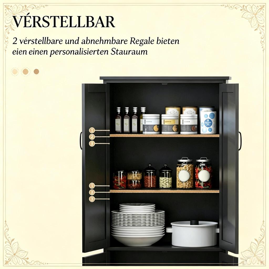 Elegant Storage Cabinet, Kitchen Cabinet, Kitchen Side