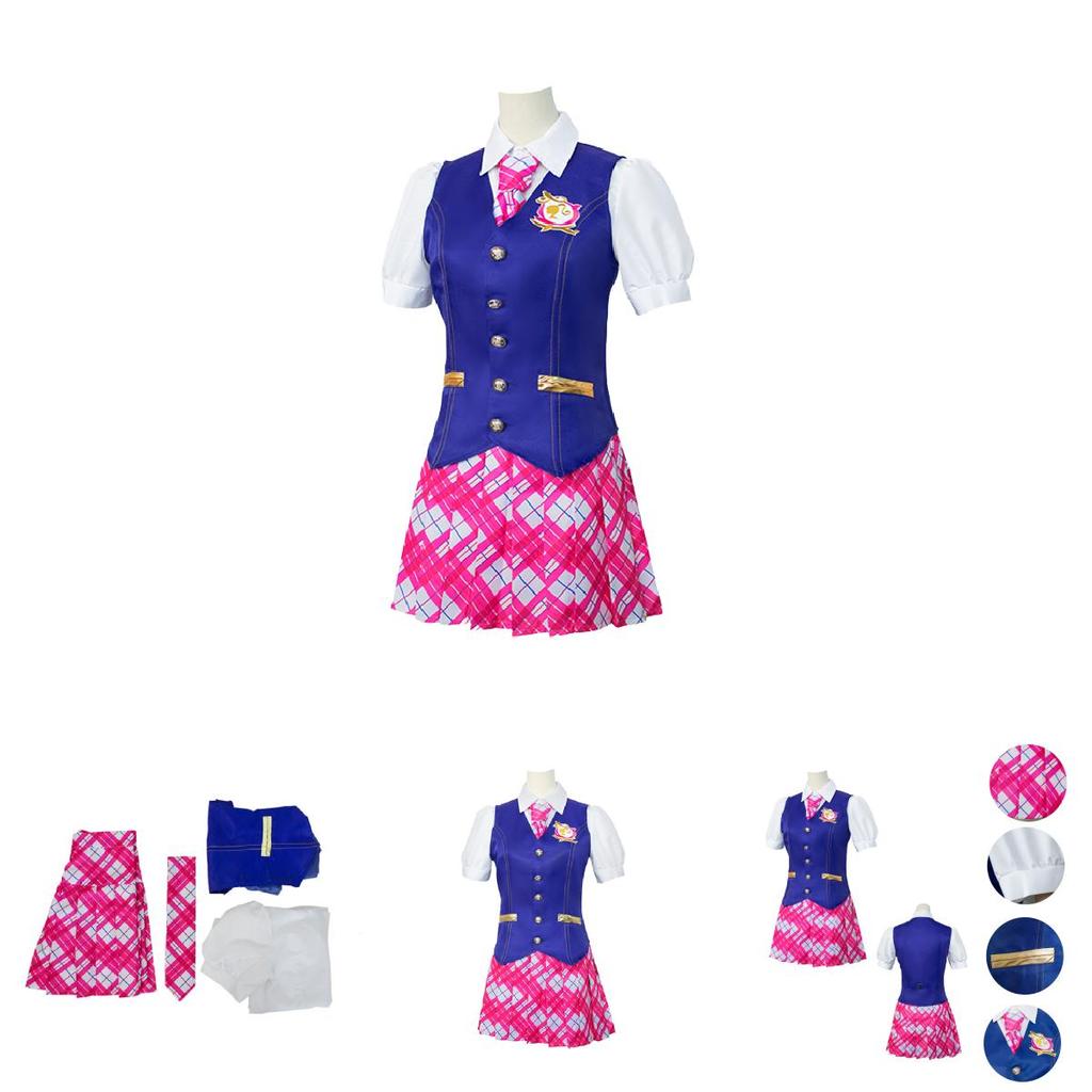 Barbie Charm Prenses Okul Üniforması Cosplay Kostümü Kadınlar İçin