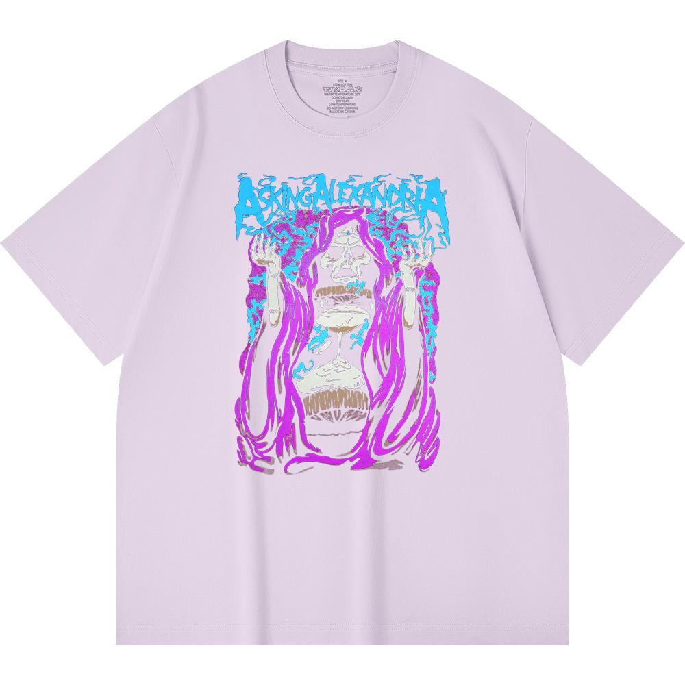 T-shirt Heavy Metal 100% Cotone 230 Gsm Stampa Band Rock Musica Popolare Unisex T-shirt Pesante in Cotone