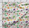 Soimoi Veggies Print,  Cotton Cambric, Quilting Fabric Sold by The Yard 42 Inch Wide, Medium Weight Cotton Fabric, Sewing  Supplies,Aquamarine