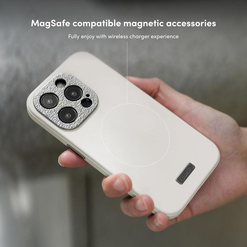 Moshi Napa MagSafe - iPhone 15 Plus Leather Case (Midnight Black)