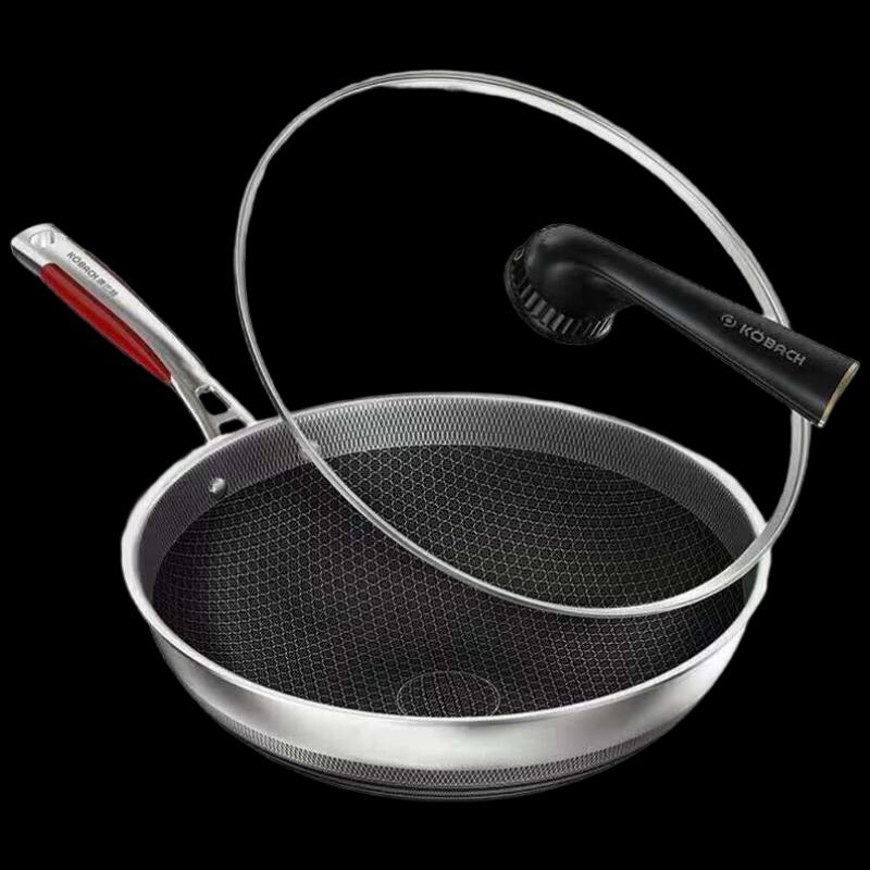 KOBACH KGD-C32W 304 Stainless Steel Honeycomb Non-Stick Wok