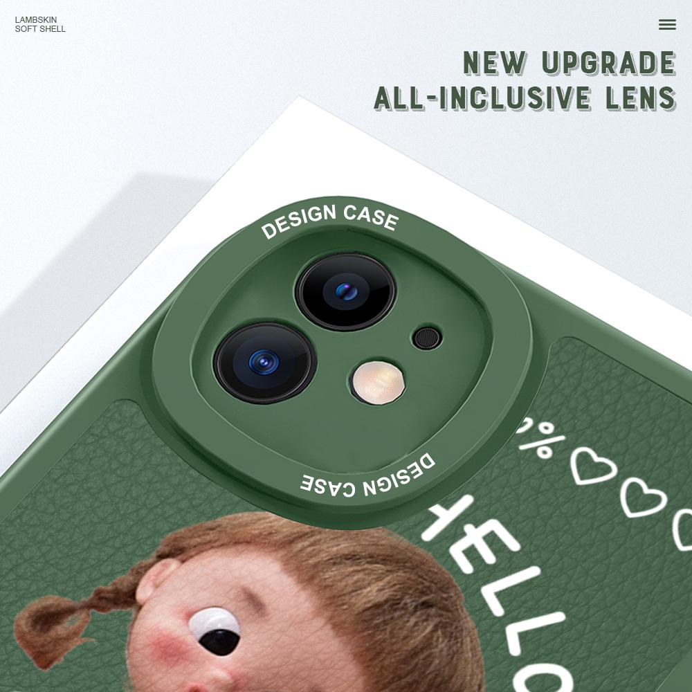 Slim Cartoon Cute Girl Leather Back Casing PU Leather Cover Phone Case for OPPO Reno Realme OnePlus