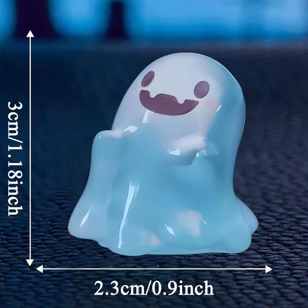 Miniature Ghost Figurines Luminous Resin Figures Small Ghost Garden Decor Holiday Atmosphere Props For Bedroom Living Room