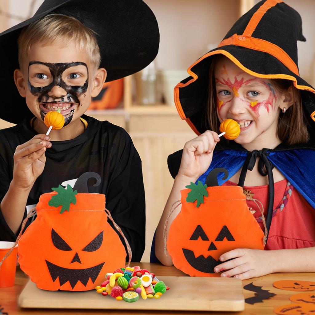 Halloween Decorations Pumpkin Ghost- Face Handbag Ghost- Festival Children's Candy Gift Bag Pumpkin Bag