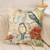 Vintage Floral Cushion Cover Soft Plush DoubleSided Printed Sofa Pillow Cushion Cover  Cozy AllSeason Durable Decor Gift
