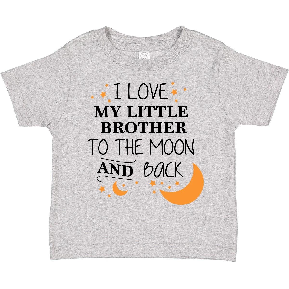 Inktastic I Love My Little Brother To The Moon And Back Toddler T-Shirt Family 100