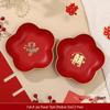 Wedding & Engagement Fruit and Candy Plate - Elegant Red Ornament for Living Room