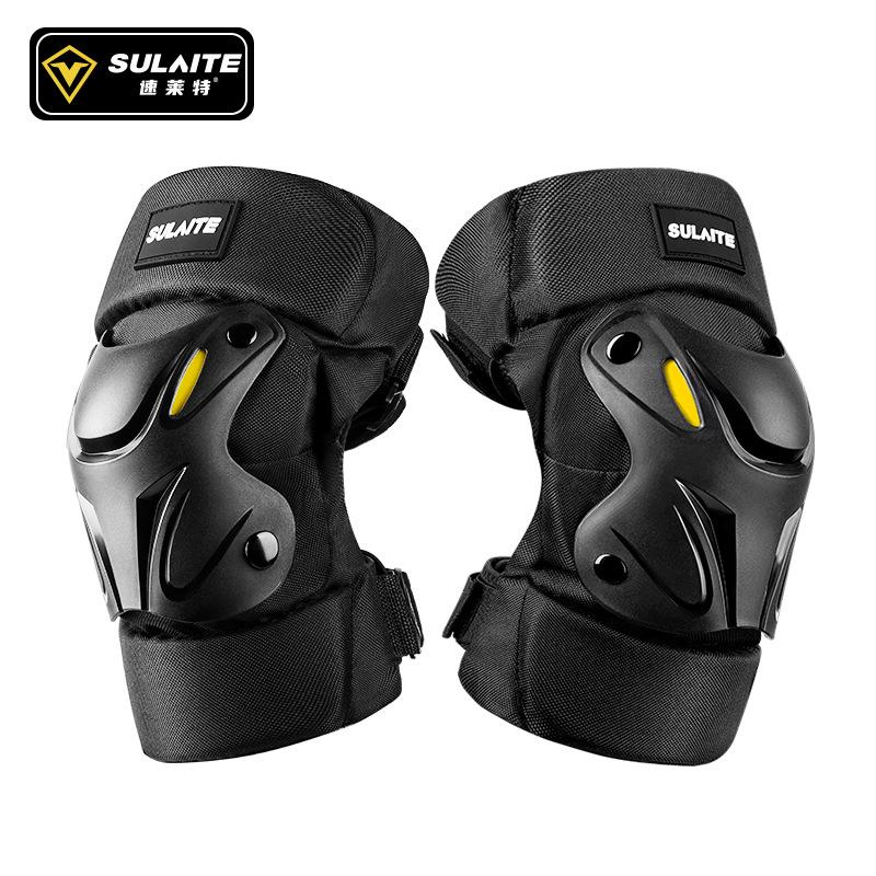 Motorcycle knee pads elbow pads four-piece protective gear full set of men's and women's locomotive equipment riding windproof and warm leg pads knee