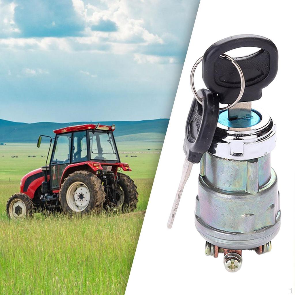 Starter Switch Petrol Engine Professional Easy Installation Spare Parts 4 Pin with 2 Key for