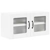 Wall Mounted Glass Cabinet LUCCA White 80 X 31 X 40 Cm Particleboard