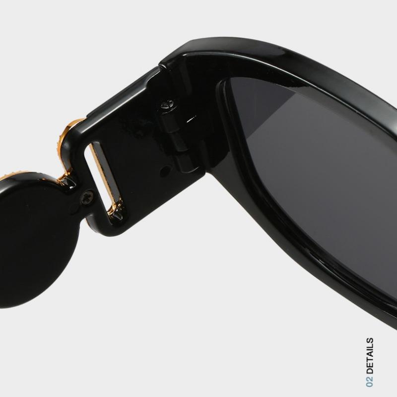 Modische, unregelmäßige Sonnenbrille für Herren, rechteckig, kleiner Rahmen, Hip-Hop, Outdoor-Fahrtouren, Sonnenschutz, nicht polarisierte Brille