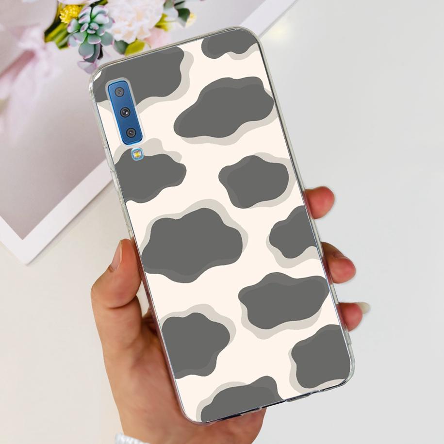 For Cover Samsung Galaxy A7 2018 Case New Fashion Flower Bumper Soft Silicone Phone Case For Samsung A7 2018 A750 SM-A750F Coque