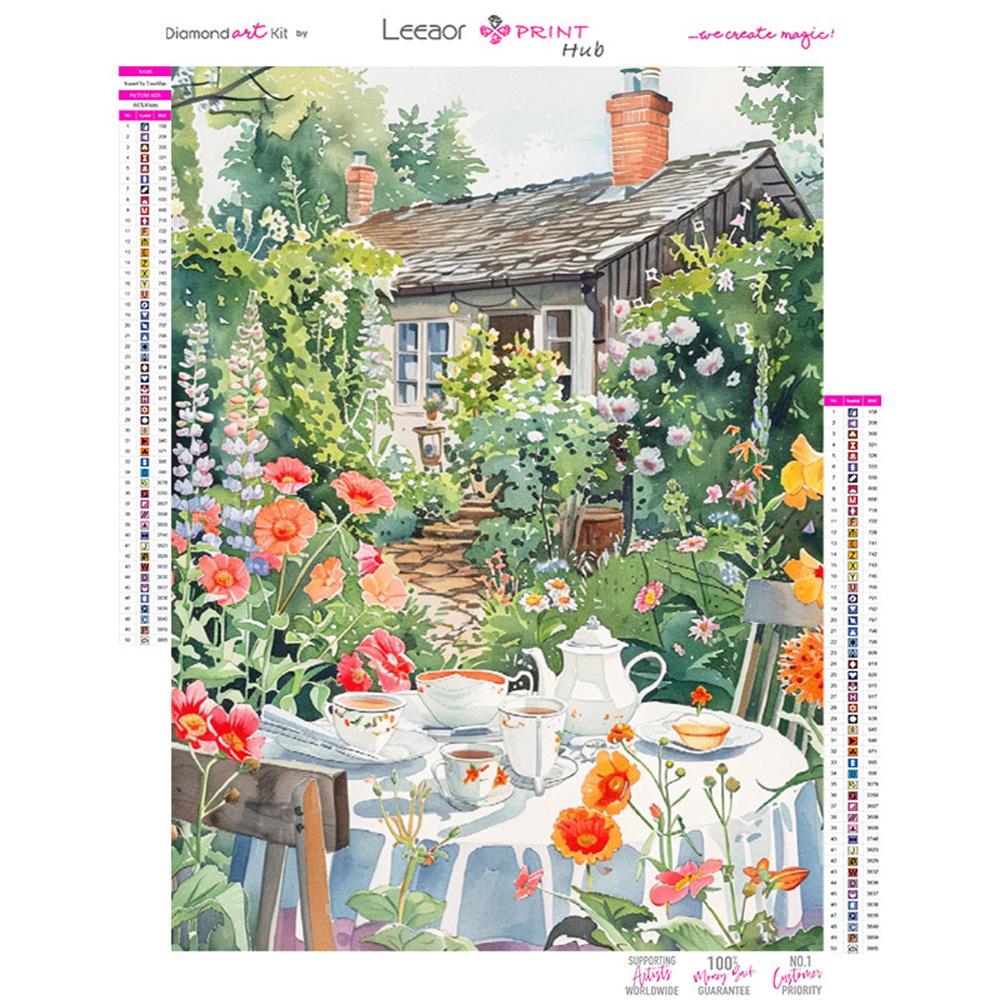 Flower 5D DIY Diamond Painting Landscape Diamond Embroidery Cross Stitch Set Full Round Diamond Mosaic Home Wall Decoration Gift