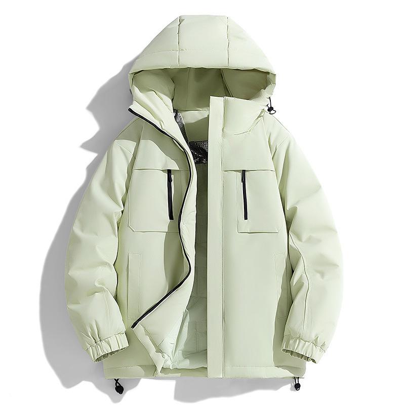 Winter Popular Cotton-padded Clothes Men's Popular Trendy Brand Color Matching Large Size Couple Hooded Jacket Outdoor Sports Cotton-padded Clothes