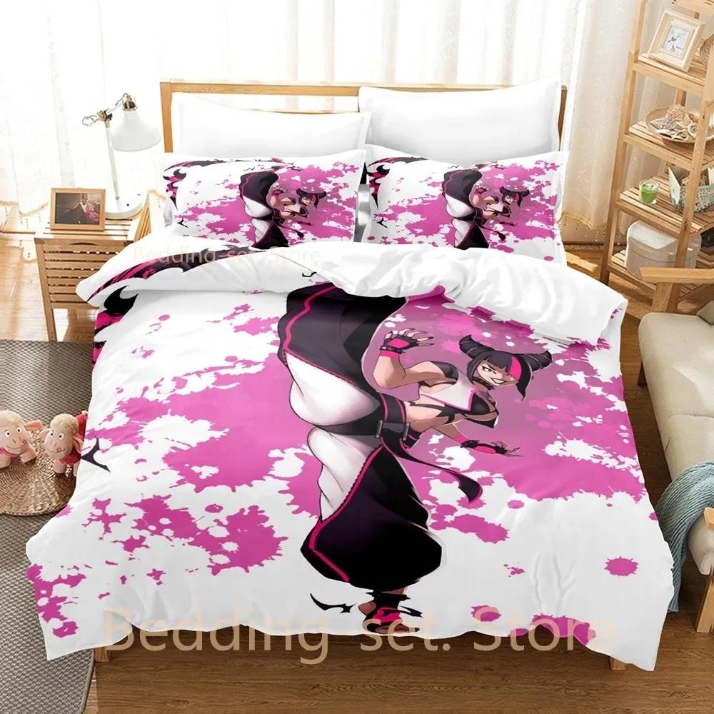 Juri Han Bedding Set Single Twin Full Queen King Size Bed Set Adult Kid Bedroom Duvetcover Sets 3D Print Anime Bed Sheet Set