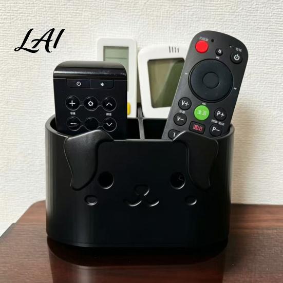 3D Printed Storage Container Remote Control Holder Animal Design Box Desk Organizer for Desk 4-Compartments TV Caddy Desktop
