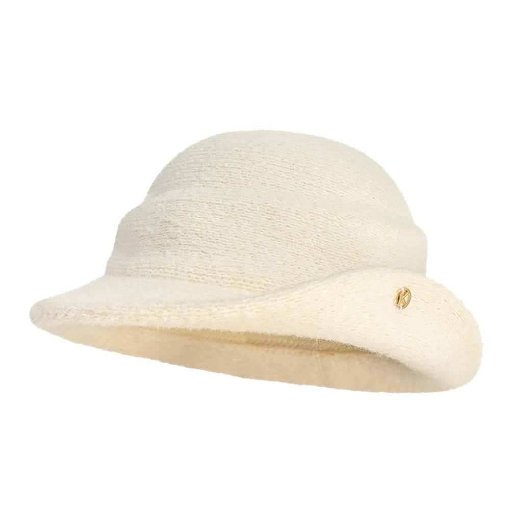 Solid Color Top Hats Curled Fisherman Hat Retro French Beret