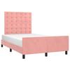 Bed Frame without Mattress Pink 120 x 190 cm Velvet