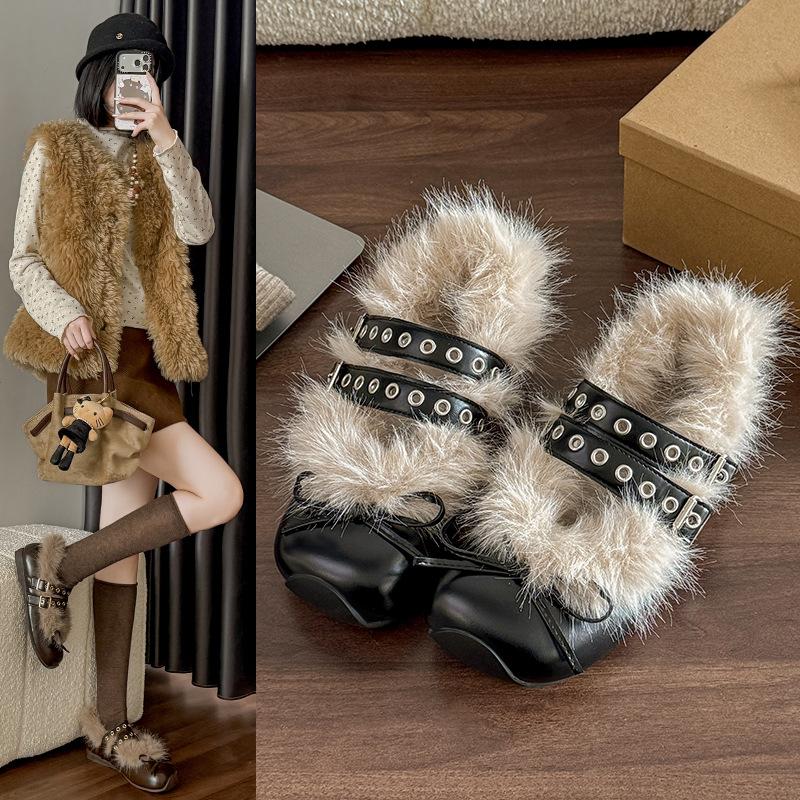 Women's large size soft elastic cartoon cute winter warm cold padded snow boots non-slip wear outdoor leisure sports cotton boots