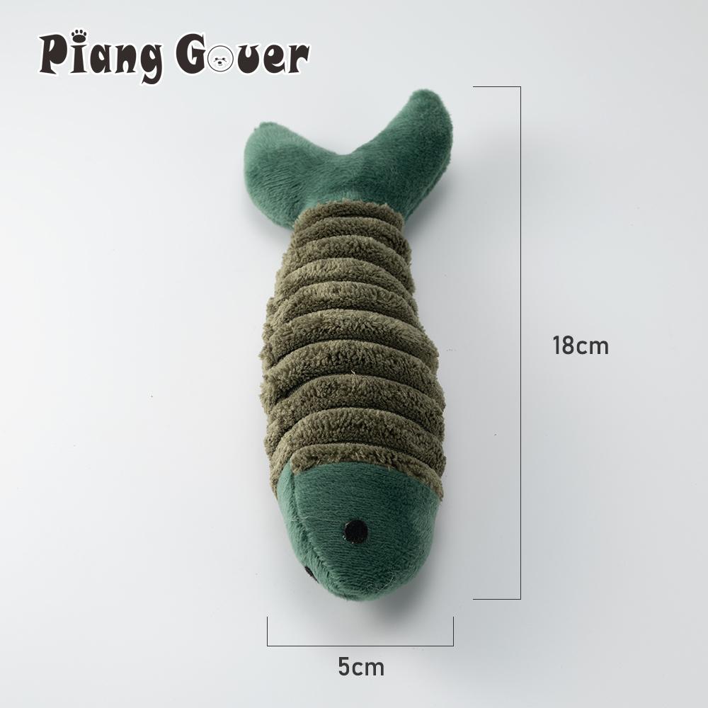 3pcs Simulation Fish Cat Toy Teasing Stick Teasing Interactive Plush Fish Pet Toy
