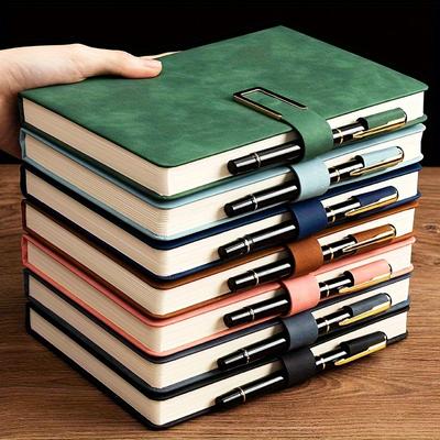 Vintage-Notizbuch im A5-Format mit Ledereinband, personalisiertem Softcover und Lesezeichen – perfekt für Geschäftstreffen und das Universitätsleben
