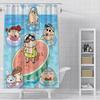 Shower Crayons Shinchans Curtain Waterproof Polyester Fabric Paint Colorful Bath Curtains Home Bathroom Decor Curtain With Hook