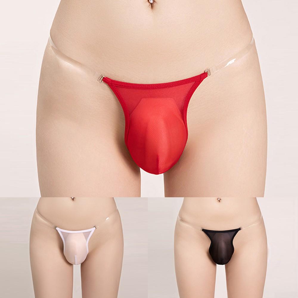 See Through Mens Briefs Stretch Thongs Comfortable