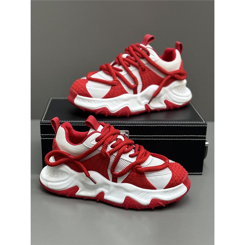 Scarpe casual traspiranti di alta gamma europee per primavera/estate, scarpe platform da papà, scarpe in mesh, cds