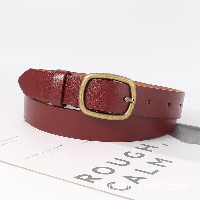 Women S Vintage Simple Decorative Thin Waist Belt With Pin Buckle