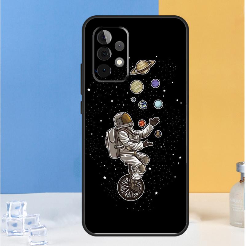 Aesthetic Space Moon Astronaut For Samsung Galaxy A54 A34 A14 A13 A33 A53 A36 A05 A06 A16 A32 A52 A55 A35 A15 A56 A26 Case