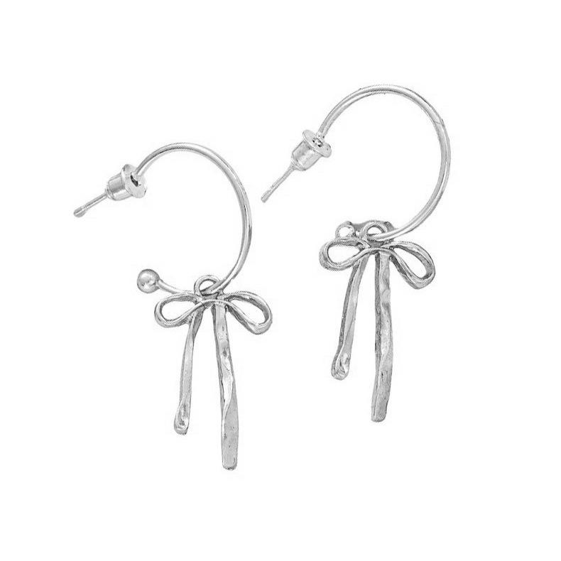 New hollow bow stud earrings women's versatile simple fashion personalized earrings simple retro butterfly earrings