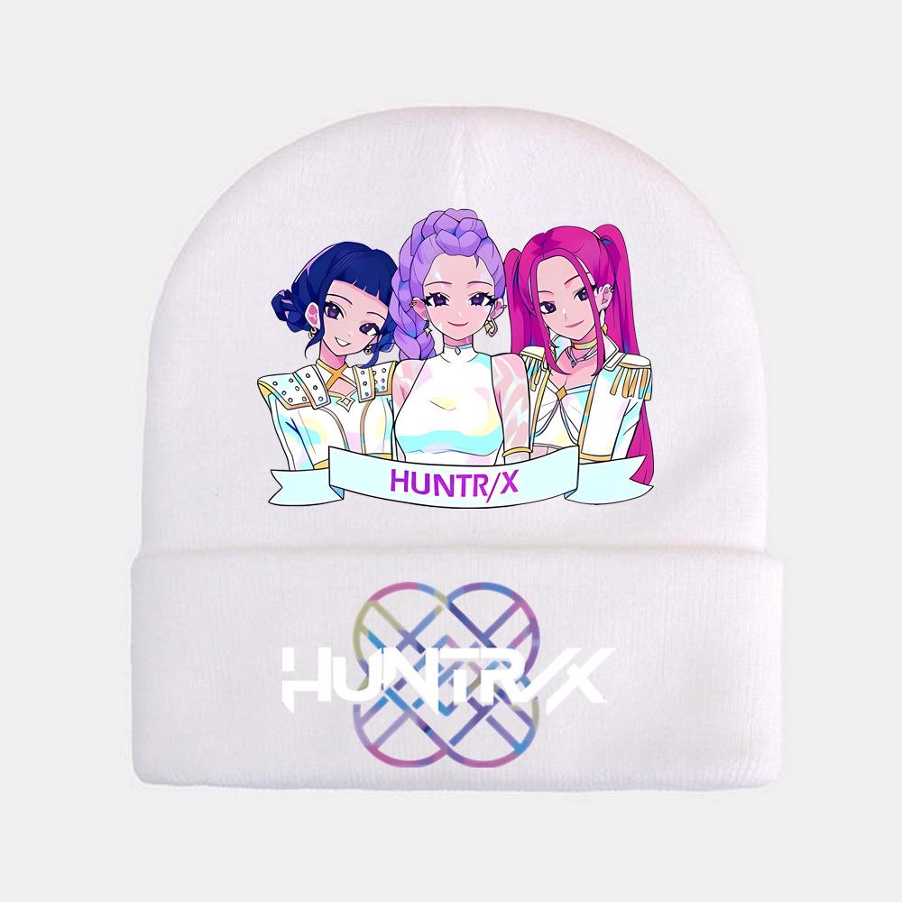 K-Pop Demon Hunters Kids Boys Girls Rumi Zoey Mira Knitted Hat Velvet Hat Autumn Winter Warm Kids Knitted Cap