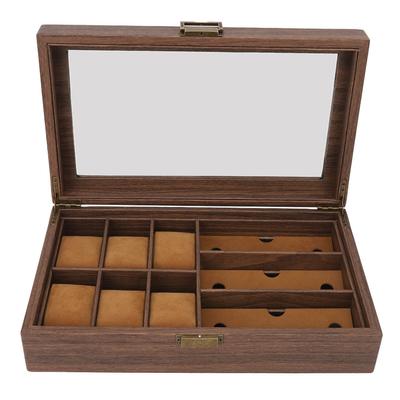 Holzuhrenbox, staubdicht, wasserdicht, Retro-Holzmaserung, Uhrenaufbewahrung, Organizer für mehrere Uhren