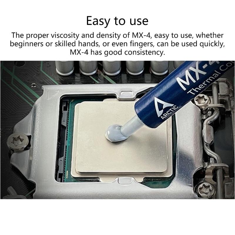 MX4 Thermal Paste Efficient Heat Conductivity Paste 4g For Universal Use In PC And Laptops MX-4