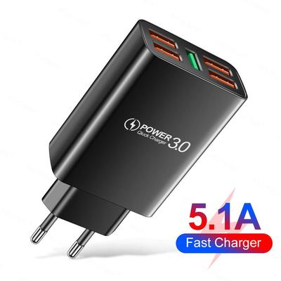 5-Port USB Mobile Charger with EU/US Plug
