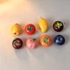 5Pcs Simulated Fruit Pendants 3D Resin Peach Pear Strawberry Charms For Handmade Jewelry Earring Keychain Diy Findings Materials