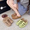 Rome Clear Sky~ Summer Thick-soled Baotou Boken Cool Slippers Women's 2025 Dopamine New Hollow Roman Sandals