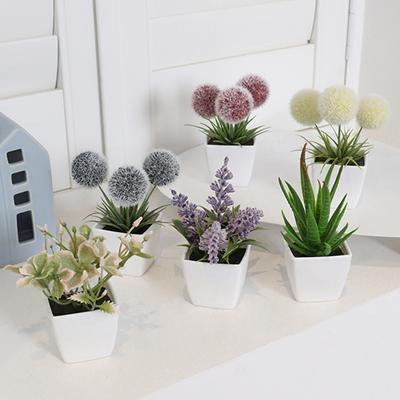 1SET (6 STÜCK) Mini künstliche Pflanze Bonsai, Zuhause, Büro, Restaurant, Geschäft, Schreibtisch, Thekenregal Dekoration