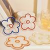 Acrylic Korean Style Flower Coaster Transparent Coaster Non-Slip Kitchen Accessories Mat Cup Bar Mug Cartoon Animal Drink Pads