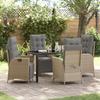 VidaXL 5-Piece Garden Set Beige Rattan Poly 3380563