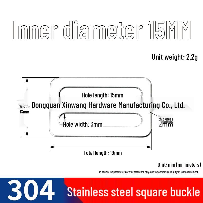 

Stainless Steel Nine-Character G-Type Watch Strap Cord Slot Buckle