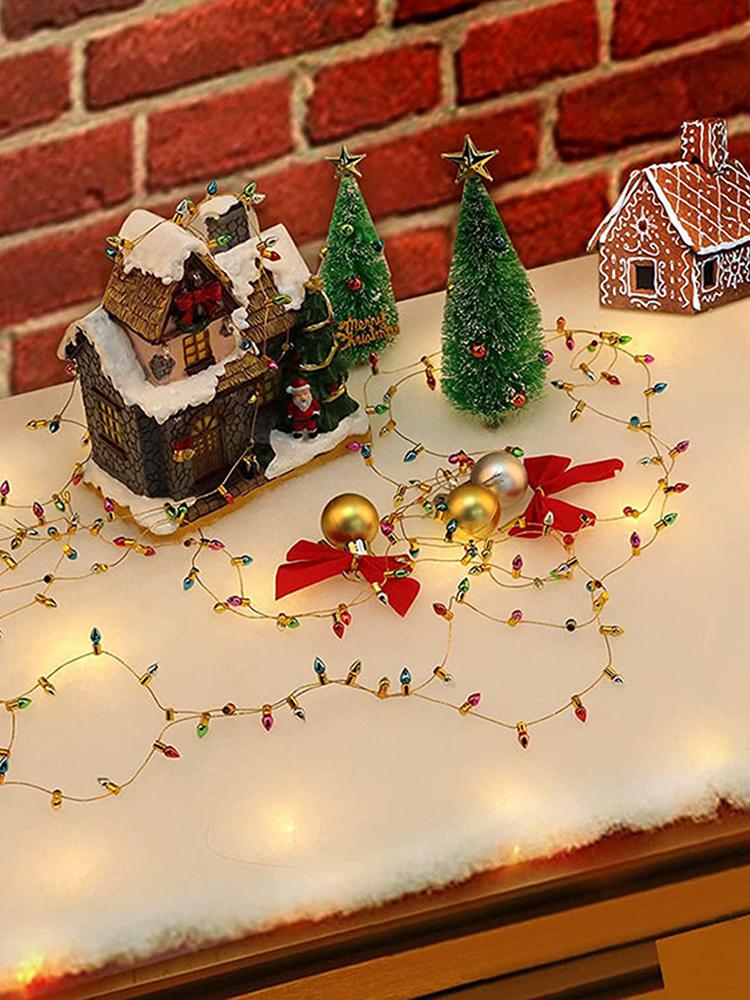 Snow Blanket For Christmas Tree Soft Christmas Snow Blanket With Led Lights 8 Lighting Modes Folding Mat Fake Tablecloth For