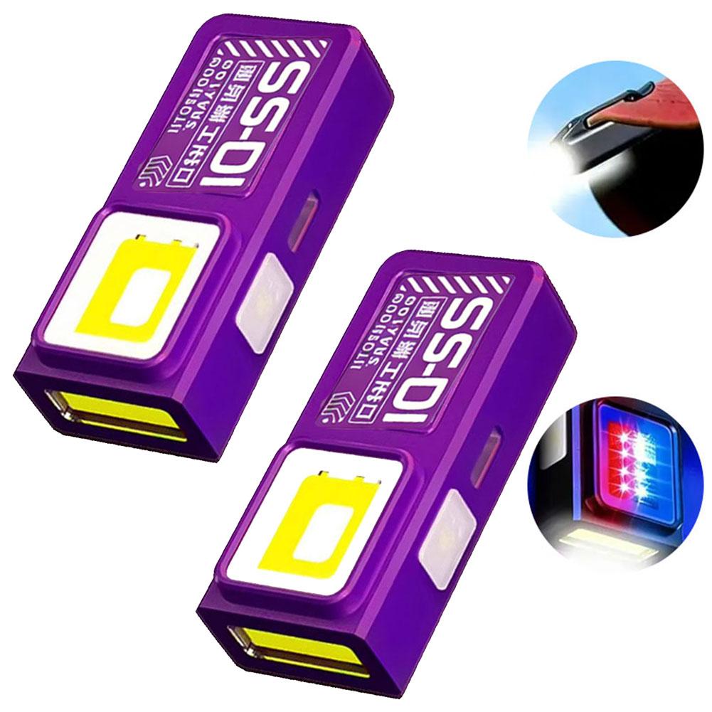 Portable Mini COB LED Flashlight Rechargeable Powerful Work Light with Clip Magnet Waterproof EDC Camping Walking Pocket Lamp