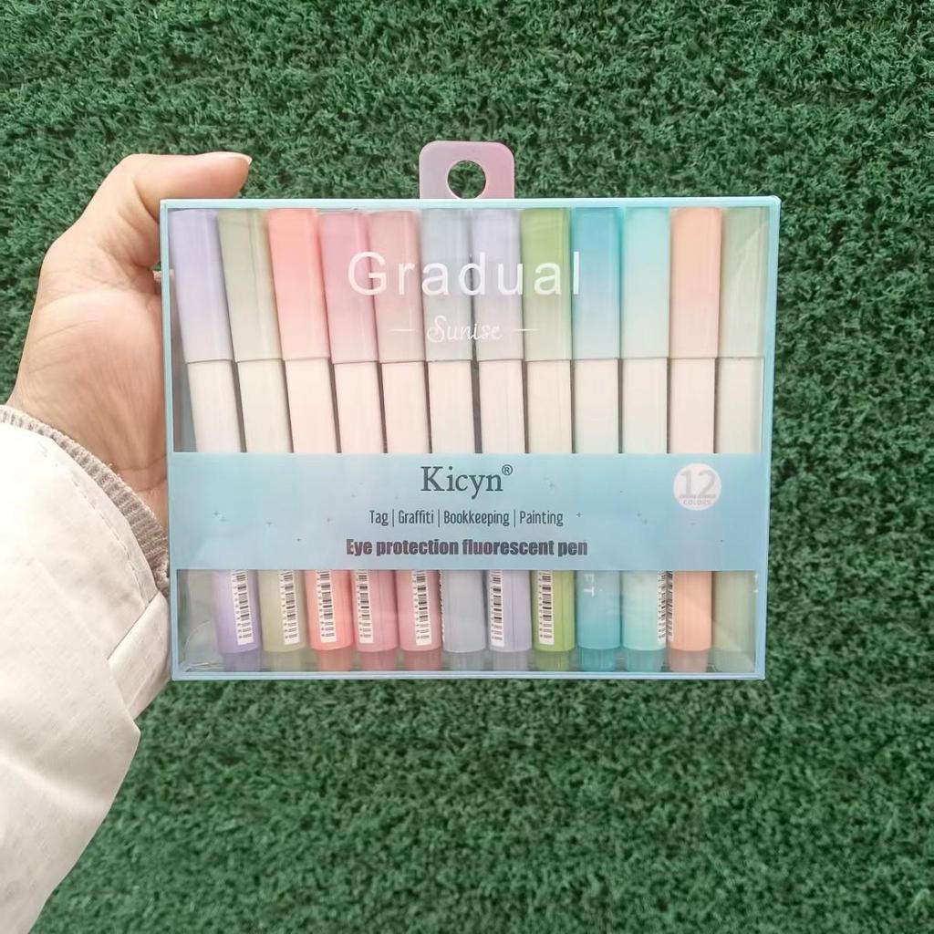 Gradient Highlighter: Eye-Friendly, Large Capacity, Ideal for Students