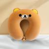 Rilakkuma Plush U Neck Pillow Soft Filling Travel Office Nap Airplane Trip Car Rest Cartoon Portable Sleeping Present