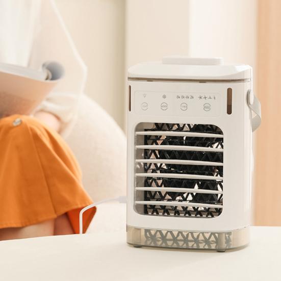 Portable Air Conditioner Easy Control Panel Large Water Tank Natural Wind Mode Colorful Ambient Lights Air Cooler